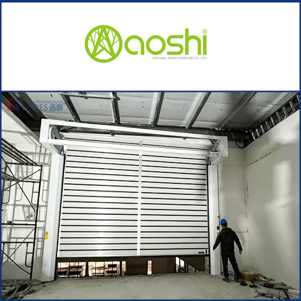 奥士智能家具吊装口安装西朗硬质快速门