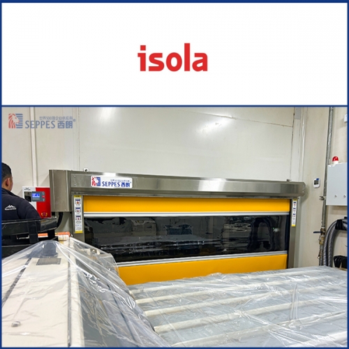 德联覆铜板输送线安装西朗快速门