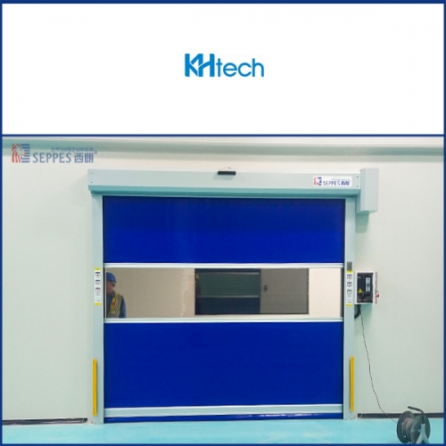可川电子在洁净室安装西朗PVC快速门