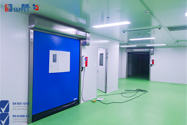 洁净式拉链快速门