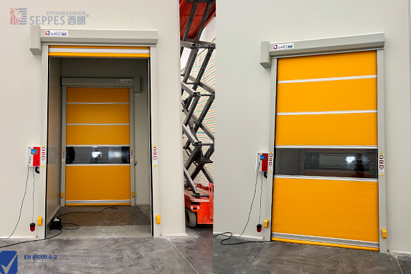 双门互锁的快速门