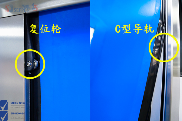 门帘脱轨可自动复位 门帘脱轨可自动复位